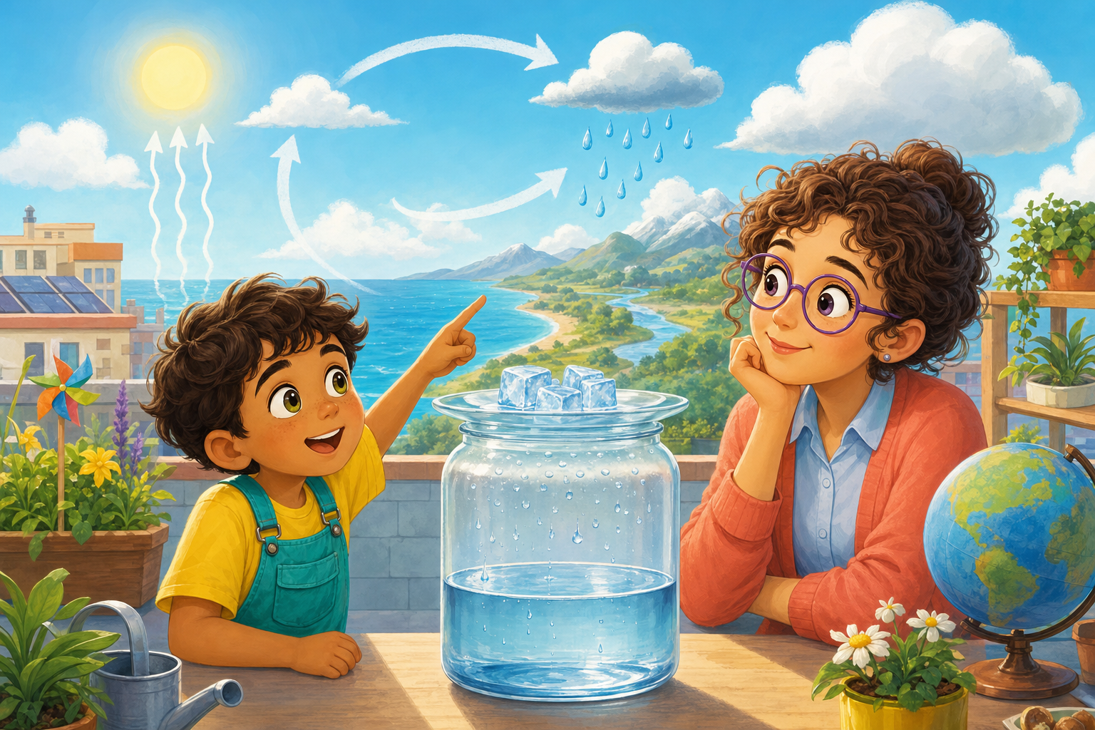 Deniz ve Yağmur Kavanozu: Su Döngüsünün Eğitici Masalı