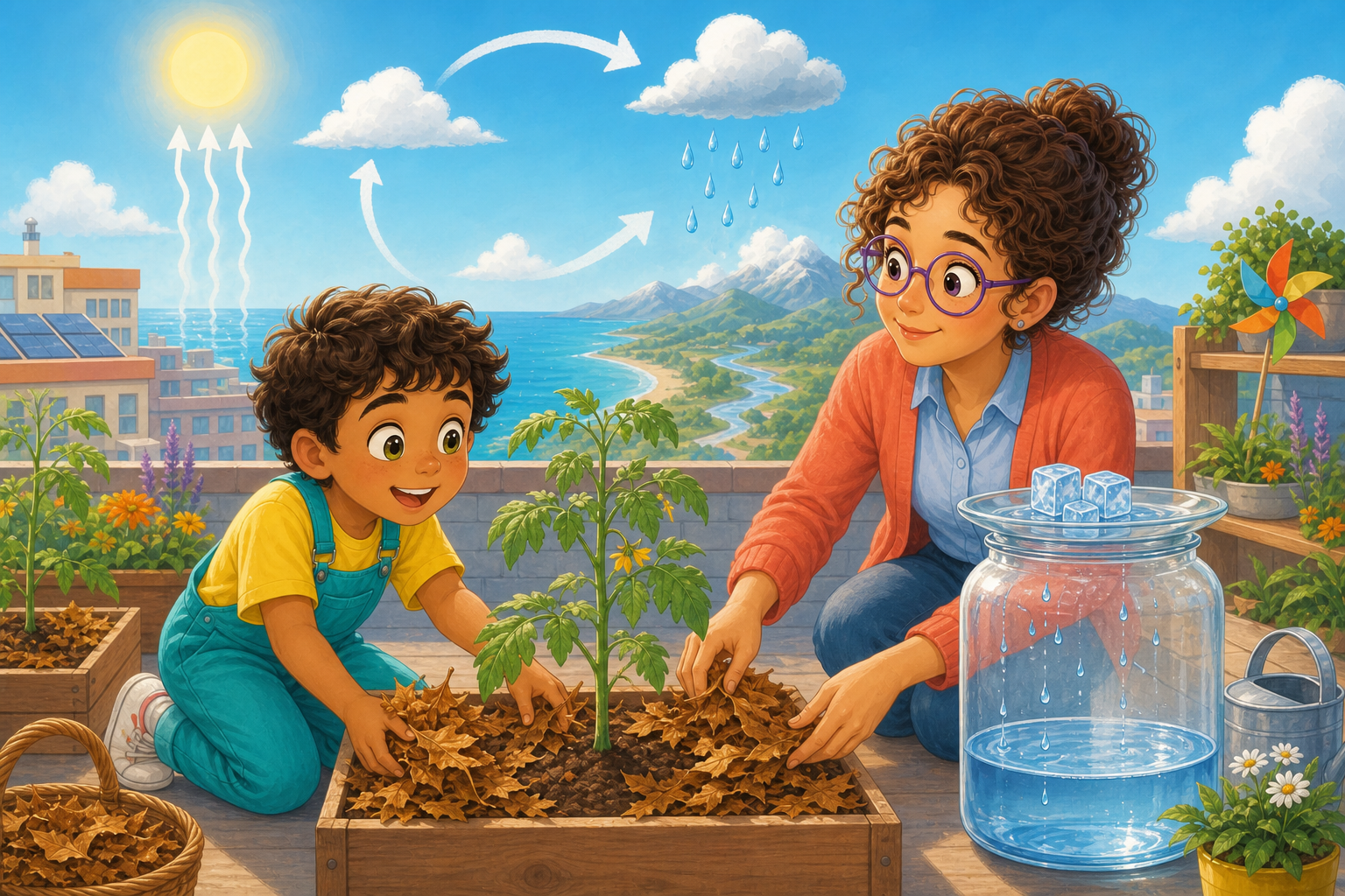 Deniz ve Yağmur Kavanozu: Su Döngüsünün Eğitici Masalı — görsel 4