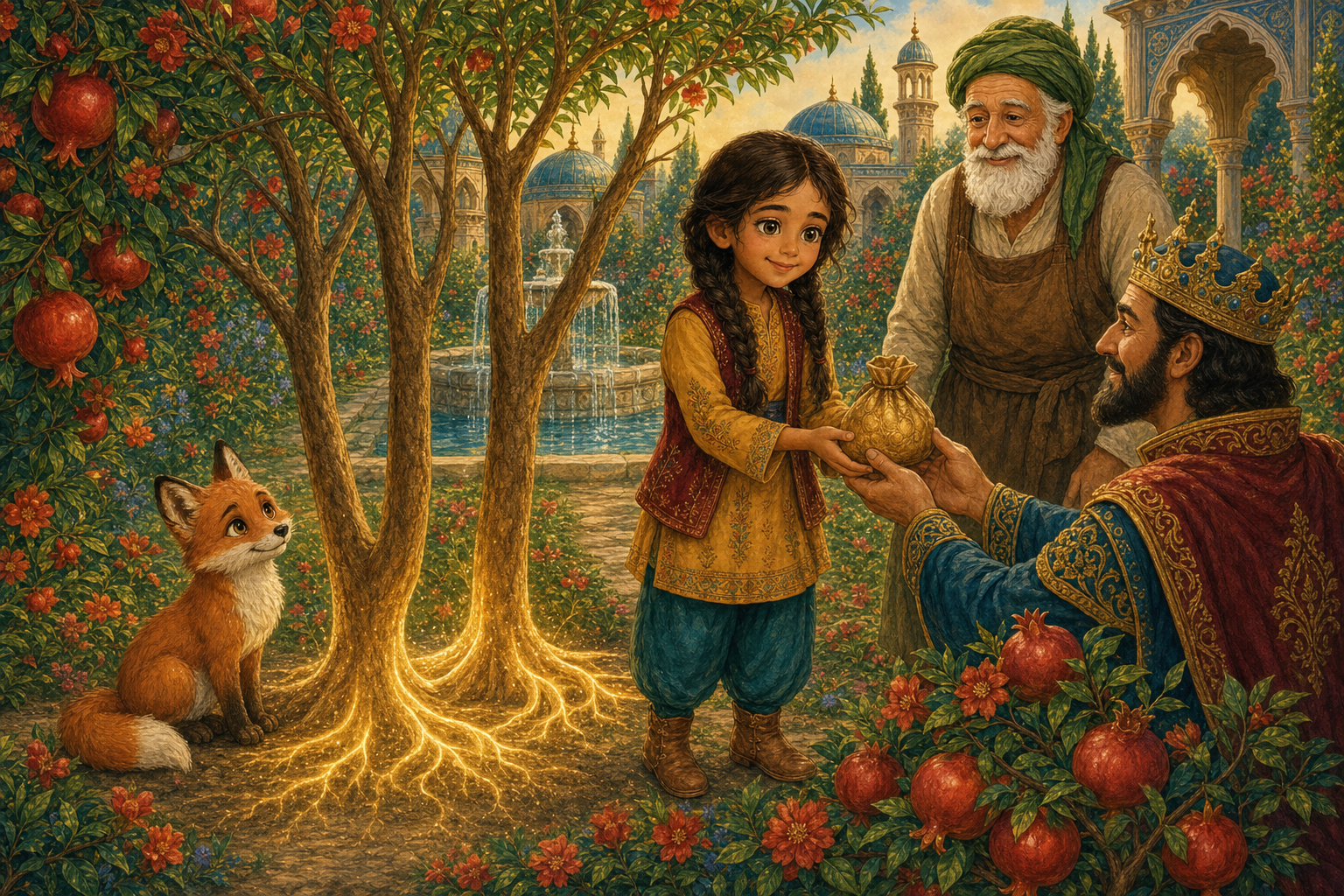 Melek ve Üç Nar Tanesi: Adil Kalbin Klasik Masalı — görsel 5
