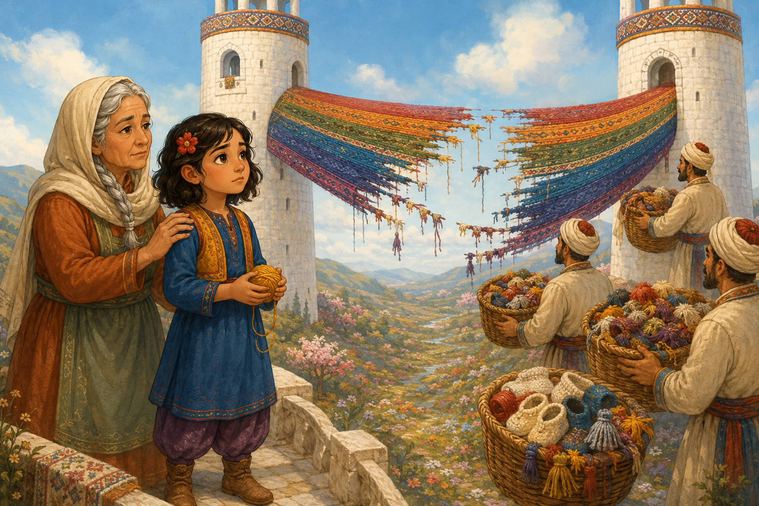 Nergis ve Kehribar İplik: Sökülen Gökkuşağı Köprüsünün Klasik Masalı — görsel 1