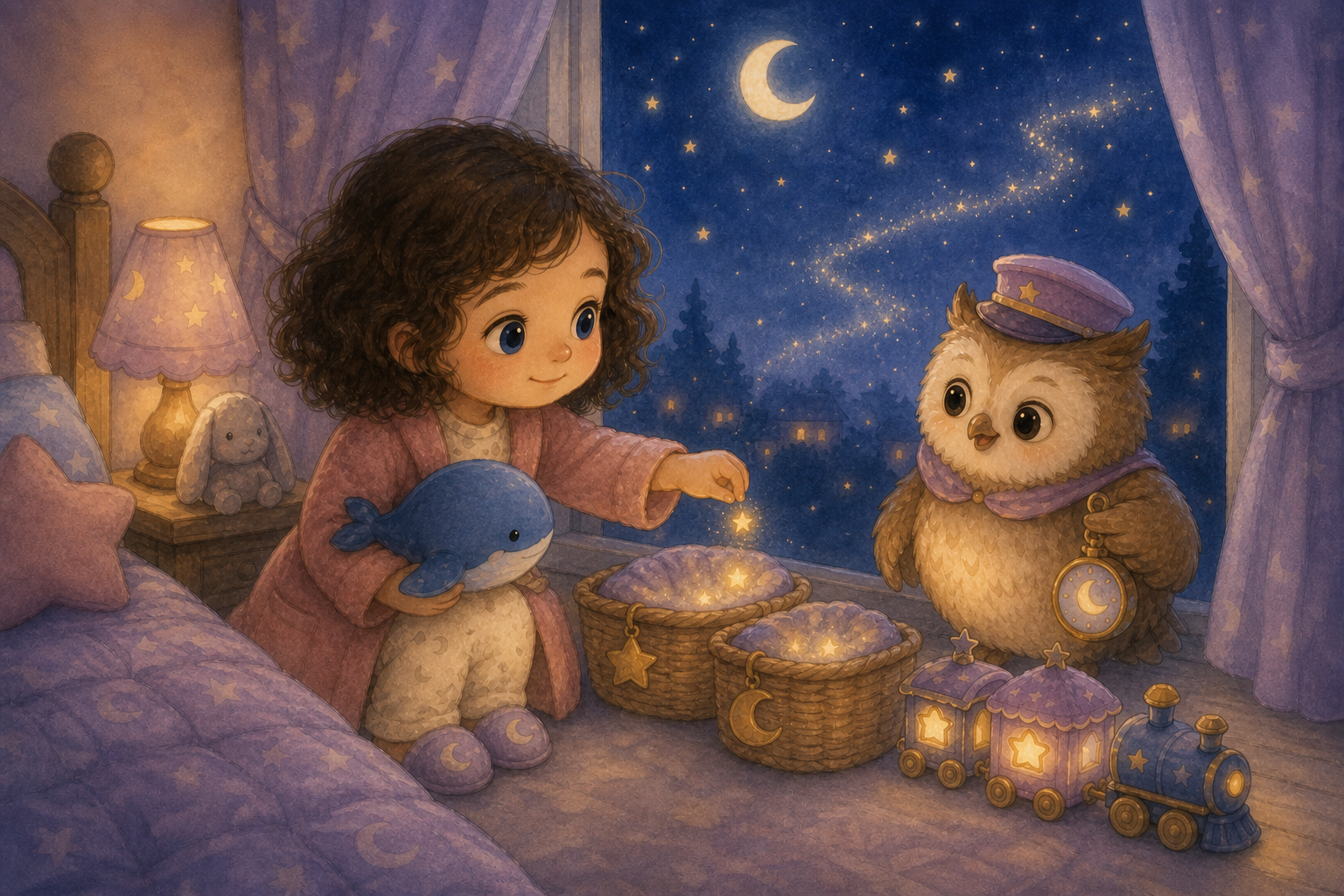 Lina ve Uykucu Yıldız Treni: Sakin Bir Gece Masalı — görsel 3