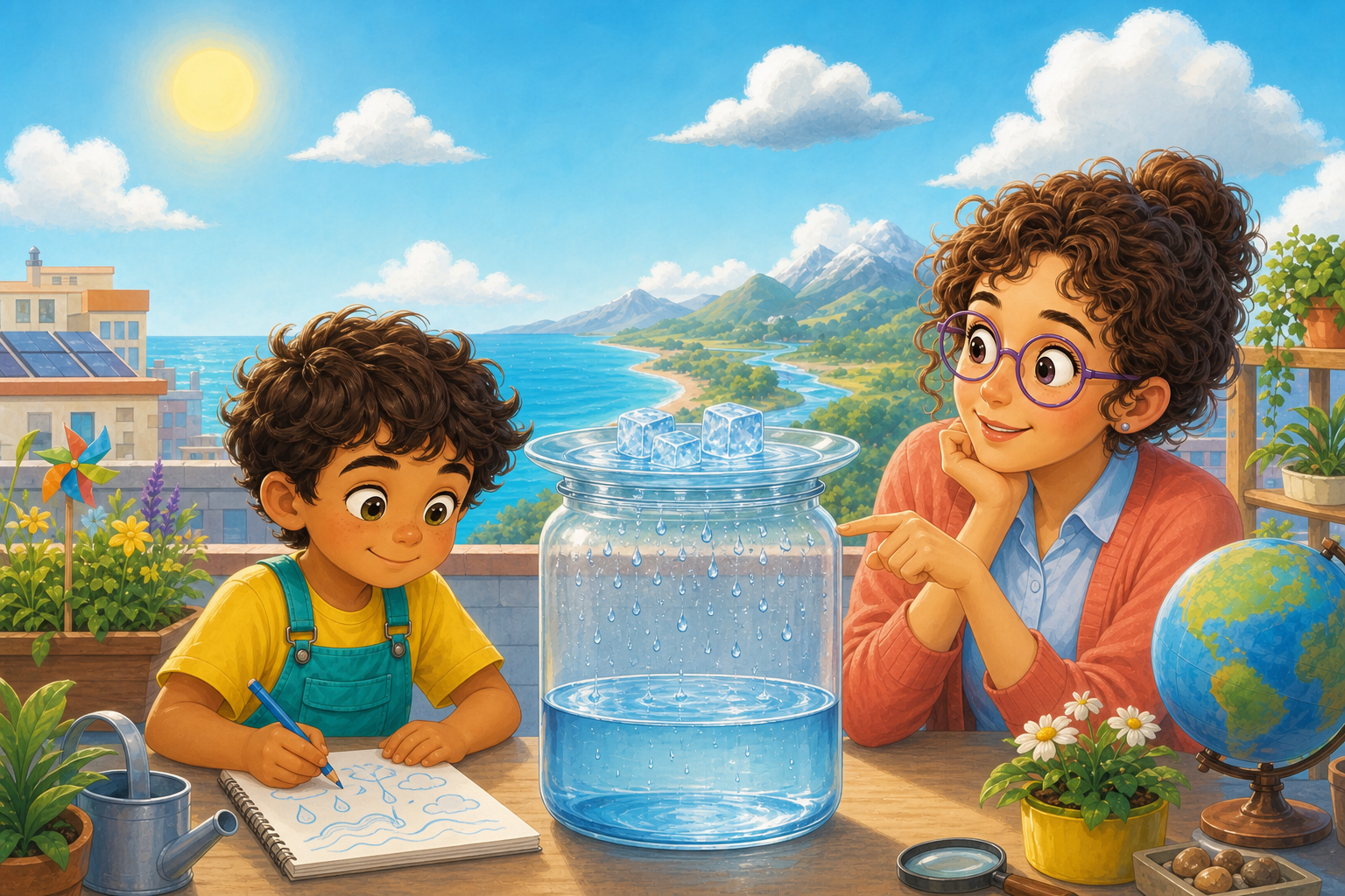 Deniz ve Yağmur Kavanozu: Su Döngüsünün Eğitici Masalı — görsel 3