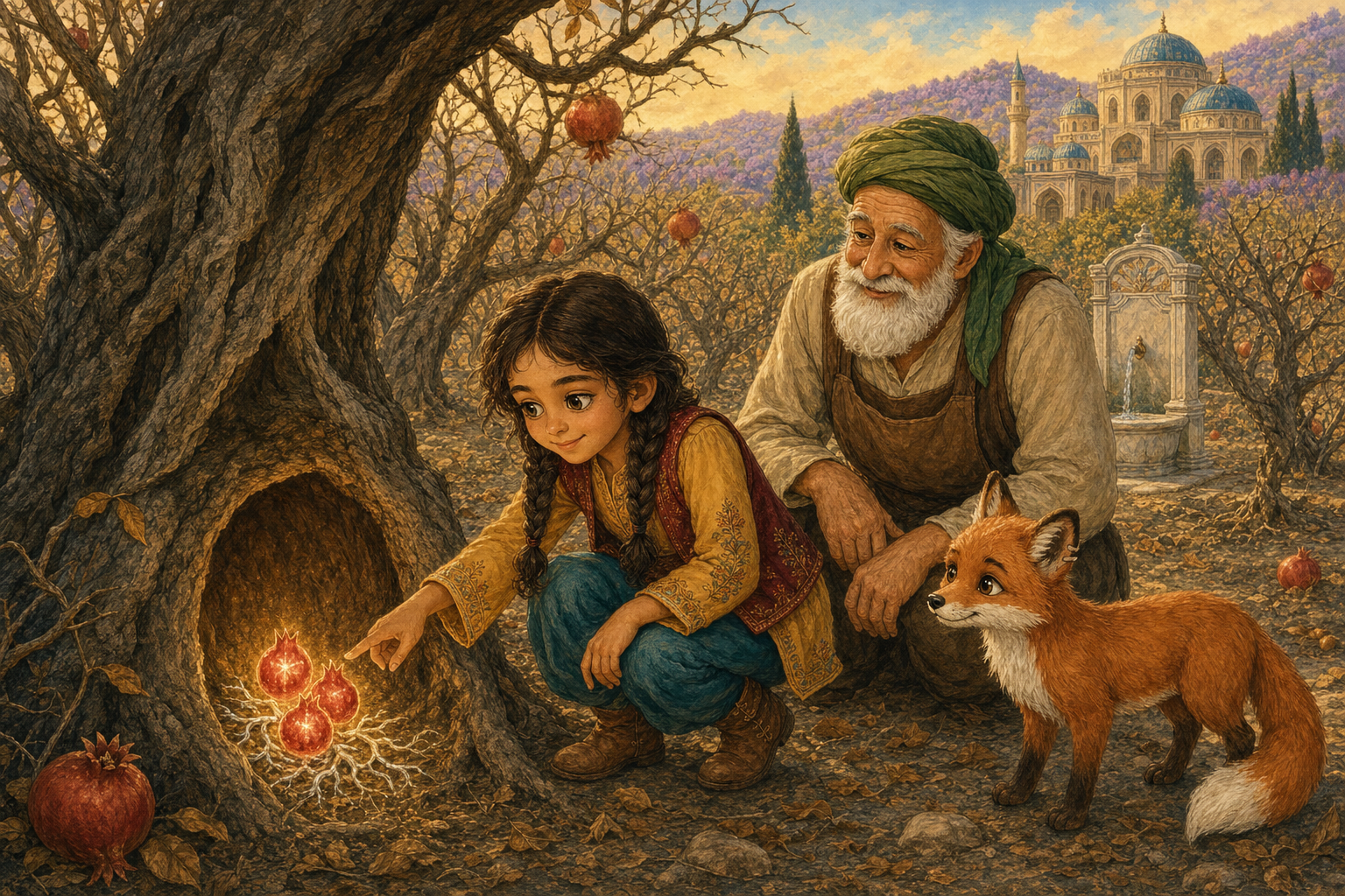 Melek ve Üç Nar Tanesi: Adil Kalbin Klasik Masalı — görsel 1
